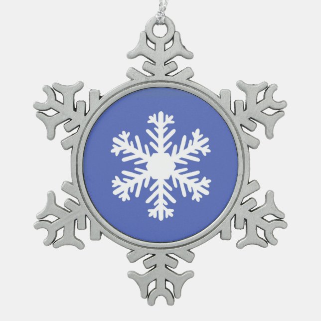 Schneeflocken Zinn-Ornament (Vorderseite)