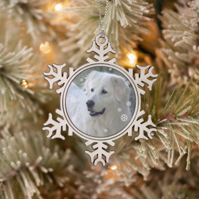 Schneeflocken Zinn-Ornament (Baum)