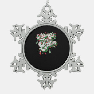 SCHNEEFLOCKEN Zinn-Ornament