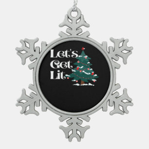  SCHNEEFLOCKEN Zinn-Ornament