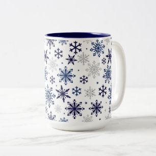 Schneeflocken Zwei-Tone-Tasse Zweifarbige Tasse