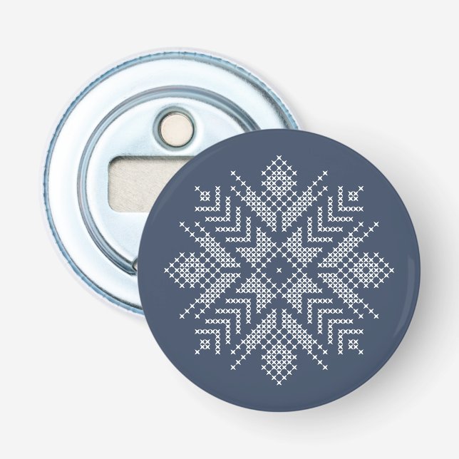 Schneeflockendesign Flaschenöffner (Vorderseite)