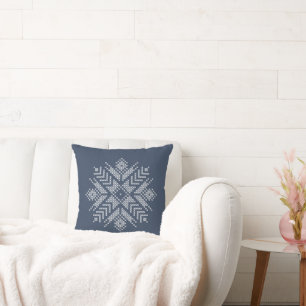 Schneeflockendesign Kissen