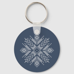 Schneeflockendesign Schlüsselanhänger
