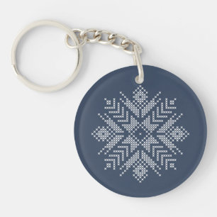Schneeflockendesign Schlüsselanhänger