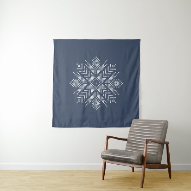 Schneeflockendesign Wandteppich (Beispiel (Horizontal))