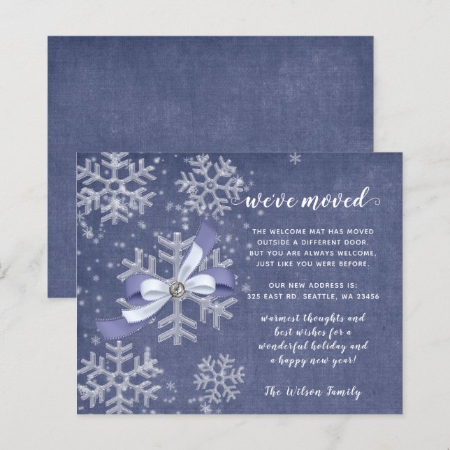 Schneeflockenflurries - Wir haben die Urlaubskarte (Vorne/Hinten)