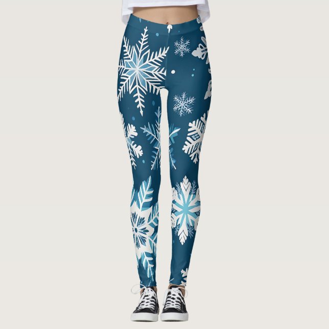 Schneeflockenkristall-Leggings Leggings (Vorderseite)