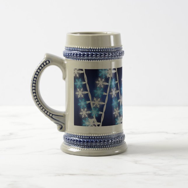 Schneeflockenlichter Bierglas (Links)