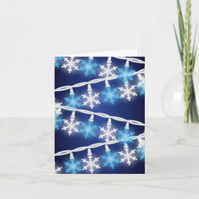 Schneeflockenlichter Karte (Vorderseite)