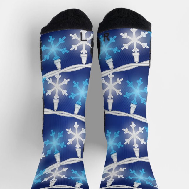 Schneeflockenlichter Socken (Oben)