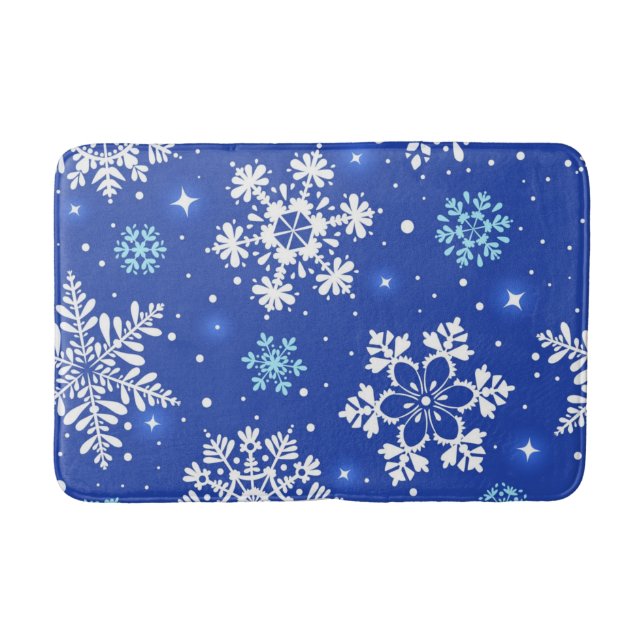 Schneeflockenmuster Badematte (Vorderseite)