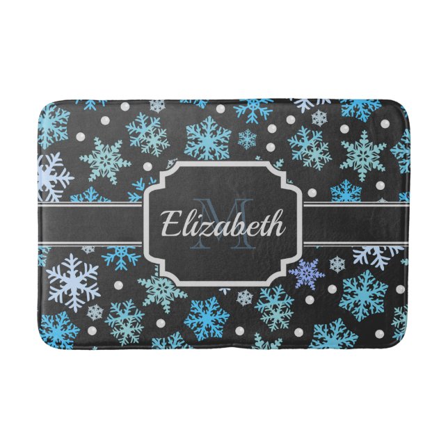 Schneeflockenmuster Badematte (Vorderseite)