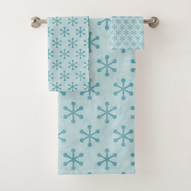 Schneeflockenmuster Badhandtuch Set (Insitu)
