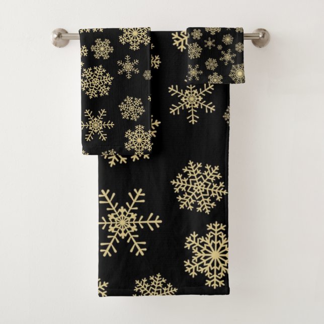 Schneeflockenmuster Badhandtuch Set (Insitu)