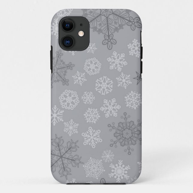 Schneeflockenmuster Case-Mate iPhone Hülle (Rückseite)