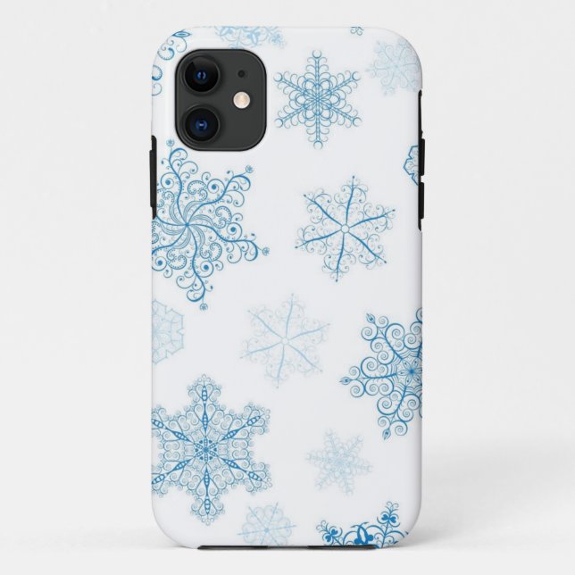 Schneeflockenmuster Case-Mate iPhone Hülle (Rückseite)