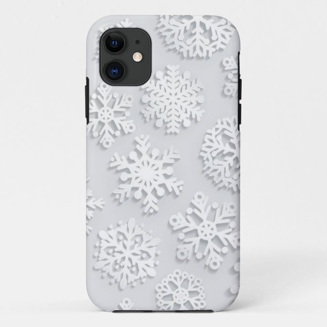 Schneeflockenmuster Case-Mate iPhone Hülle (Rückseite)