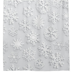 Schneeflockenmuster Duschvorhang