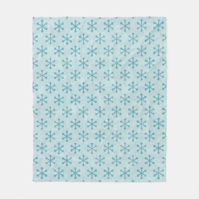 Schneeflockenmuster Fleecedecke (Vorderseite)