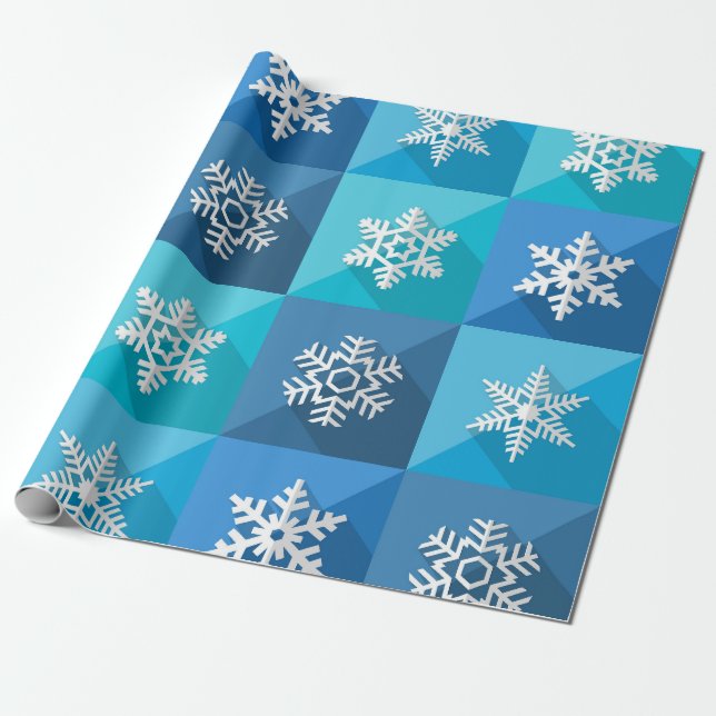 "Schneeflockenmuster" Geschenkpapier (Ungerollt)