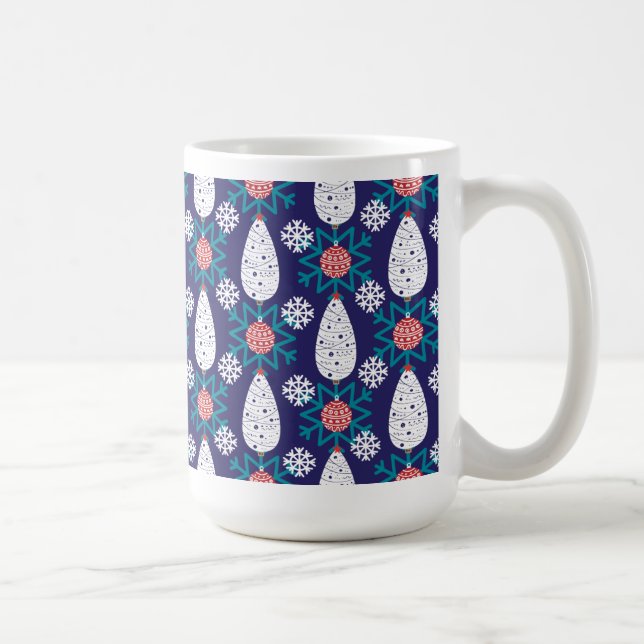 Schneeflockenmuster Kaffeemaschine Tasse (Rechts)