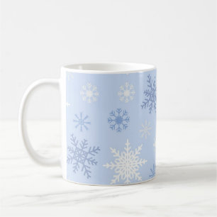 Schneeflockenmuster Kaffeetasse