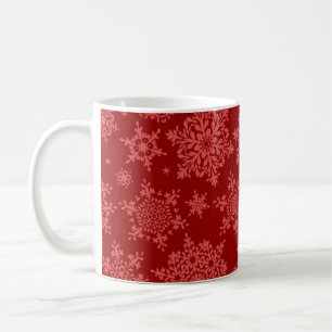 Schneeflockenmuster Kaffeetasse
