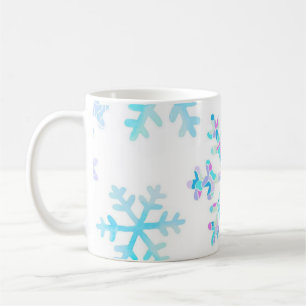 Schneeflockenmuster Kaffeetasse