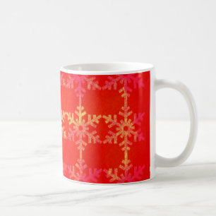 Schneeflockenmuster Kaffeetasse