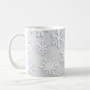 Schneeflockenmuster Kaffeetasse