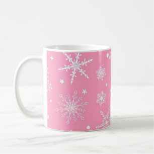 Schneeflockenmuster Kaffeetasse