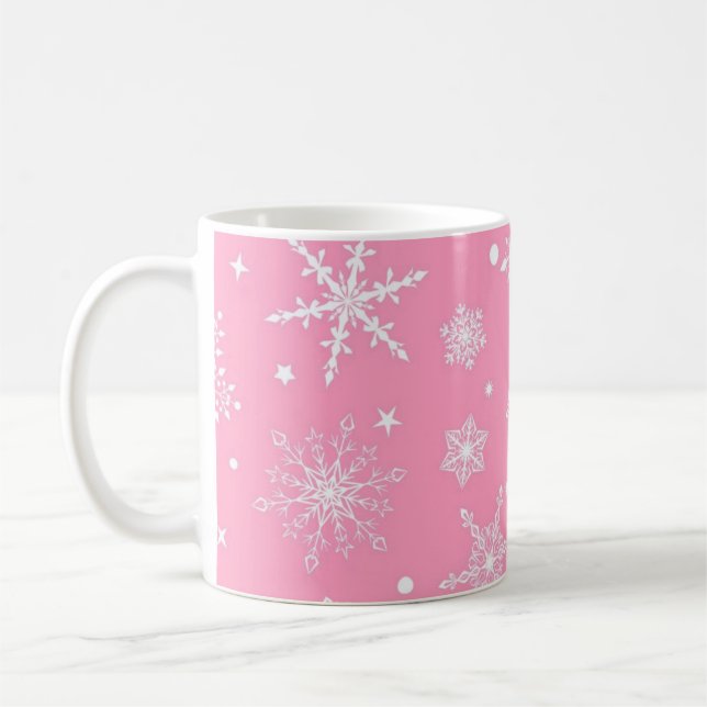 Schneeflockenmuster Kaffeetasse (Links)