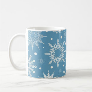 Schneeflockenmuster Kaffeetasse
