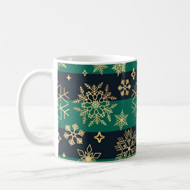 Schneeflockenmuster Kaffeetasse (Links)