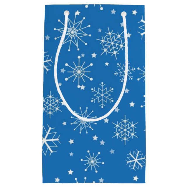 Schneeflockenmuster Kleine Geschenktüte (Vorderseite)