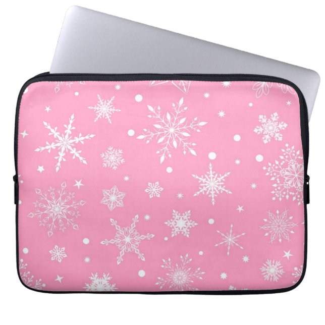 Schneeflockenmuster Laptopschutzhülle (Vorderseite)