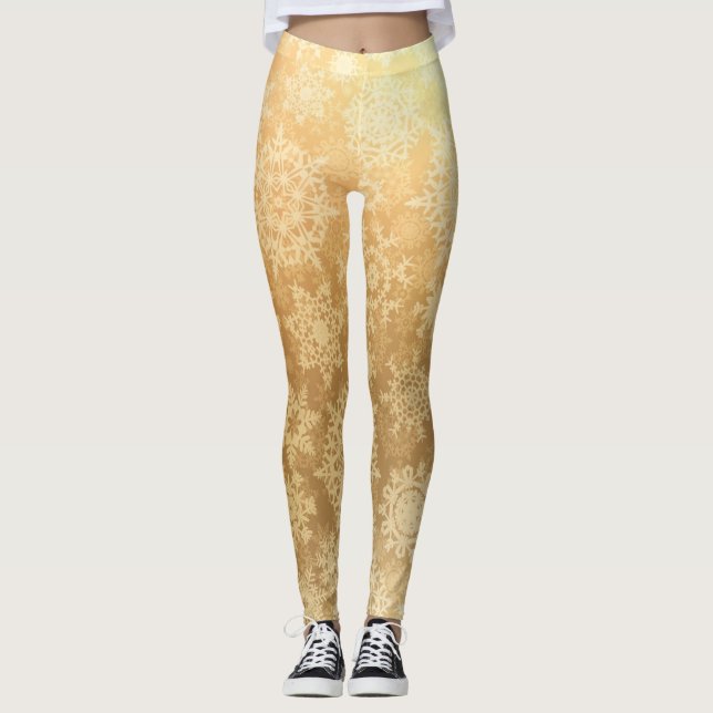 Schneeflockenmuster Leggings (Vorderseite)