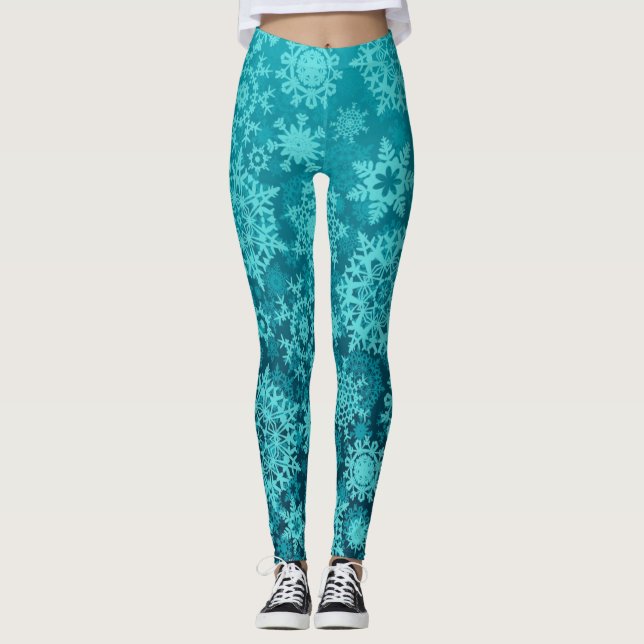 Schneeflockenmuster Leggings (Vorderseite)