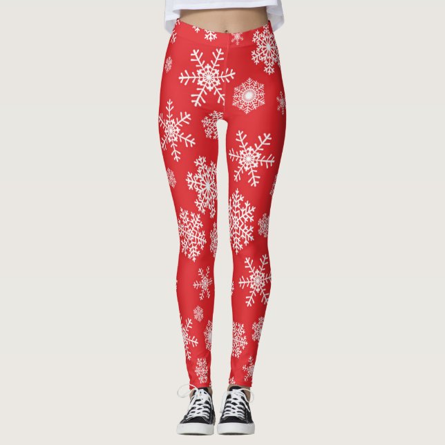 Schneeflockenmuster Leggings (Vorderseite)