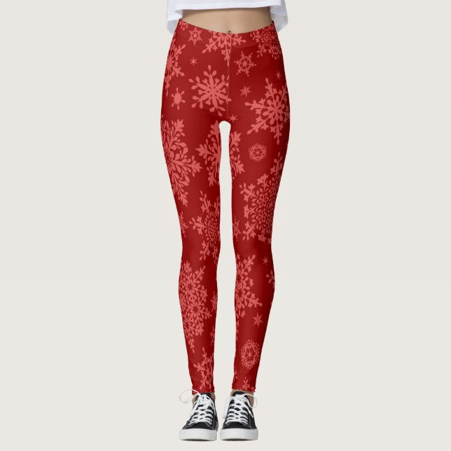 Schneeflockenmuster Leggings (Vorderseite)
