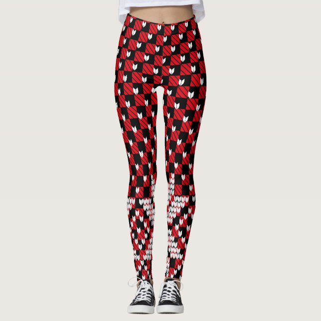 Schneeflockenmuster Leggings (Vorderseite)