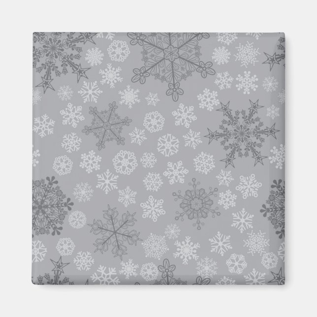 Schneeflockenmuster Magnet (Vorne)
