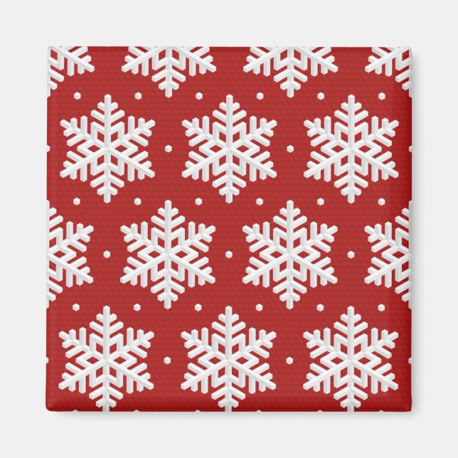 Schneeflockenmuster Magnet (Vorne)