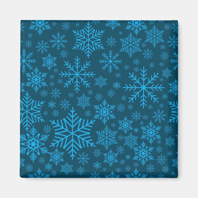 Schneeflockenmuster Magnet (Vorne)