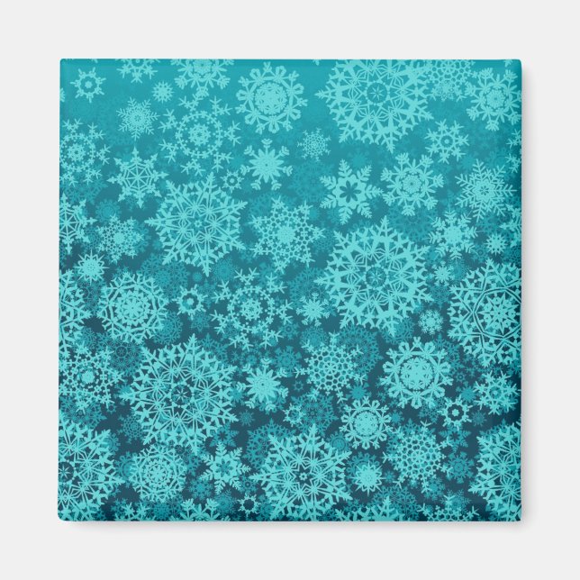 Schneeflockenmuster Magnet (Vorne)
