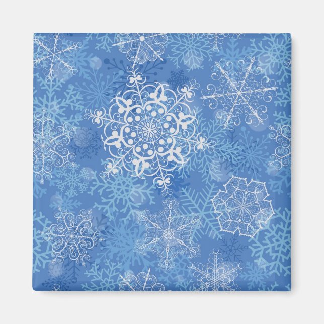 Schneeflockenmuster Magnet (Vorne)