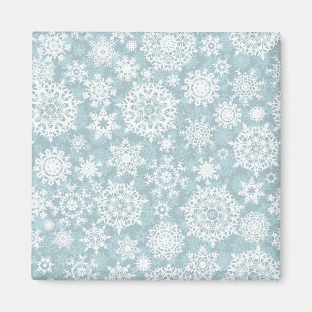 Schneeflockenmuster Magnet (Vorne)