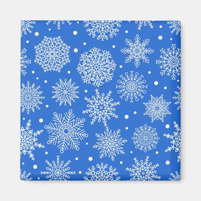 Schneeflockenmuster Magnet (Vorne)