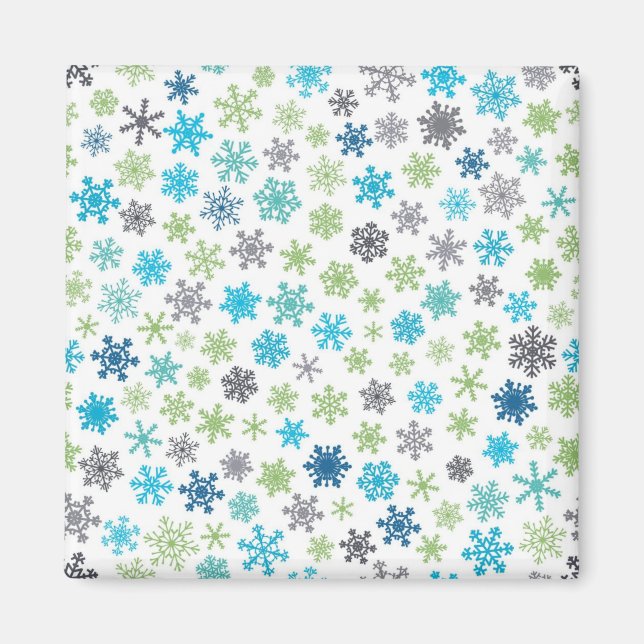 Schneeflockenmuster Magnet (Vorne)